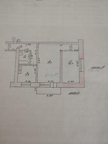 Продажа квартир: 2 комнаты, 46 м², Индивидуалка, 3 этаж, Косметический ремонт — 1