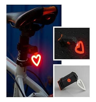 mini itx: Светодиодный задний фонарь для велосипеда в форме Сердца и Круга - — 1