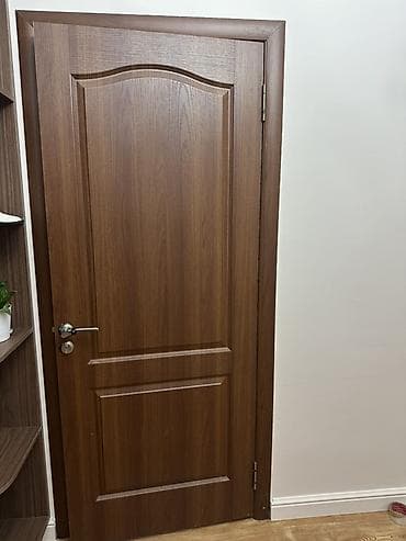 Үй жана бакча: Межкомнатные двери из массива/МДФ с отделкой под тёмный орех - есть — 2