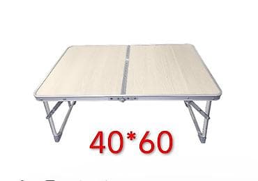 мини стол: Складной походный стол, Новый, Другой материал, цвет - Бежевый — 1