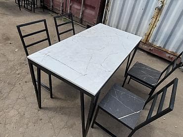 small table: Кухонный стол и стул, Новый, Самовывоз, Платная доставка, цвет - Черный — 1