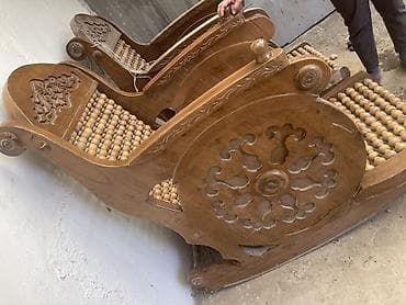 Массажные кресла: Кресла-качалка, цвет - Коричневый — 3