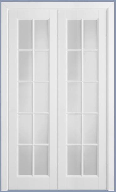 Двухстворчатая межкомнатная дверь с остеклением - Классический