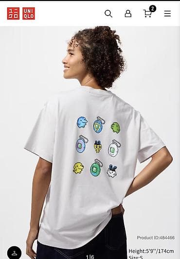 second hand: Футболка, Оверсайз, США, Uniqlo, Хлопок, Новый, S — 4