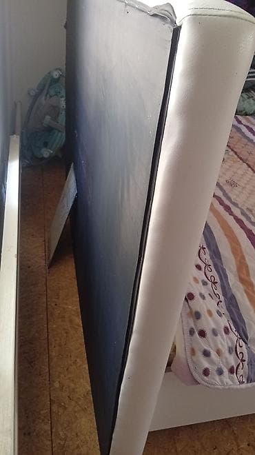 крыша для дома: Двуспальная кровать с мягким высоким изголовьем 🛏️ Эки кишилик керебет — 7