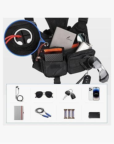 Другие сумки: Нагрудная тактическая сумка (chest rig), черная - Компоновка — 7