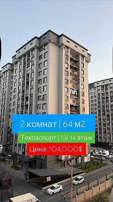 2021: 2 комнаты, 64 м², Элитка, 13 этаж, Евроремонт — 1