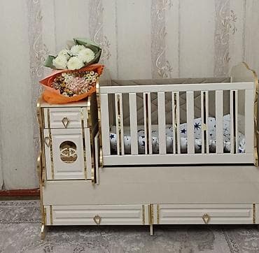 Балдар эмереги: Продам детскую кроватку-трансформер 3 в 1 🤍 ✔️ Кроватка ✔️ Люлька ✔️ — 2