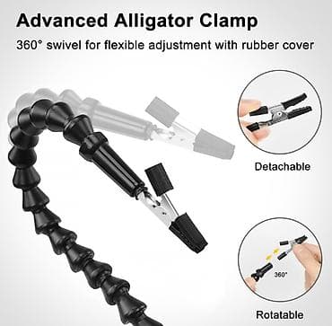 веб камеру logitech c920: 3-я рука проводной USB SN5BK-USB Настольный сварочный зажим — 4