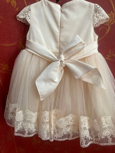 дом вещи: Детское платье, цвет - Молочный, Б/у — 2