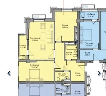 osh flats: 2 комнаты, 72 м², Элитка, 10 этаж, Евроремонт — 5