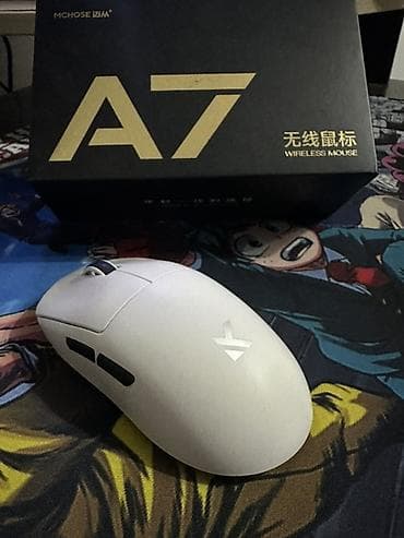 microlab solo 2: Беспроводная игровая мышь MCHOSE A7 (белая) В подарок игровой коврик) — 5