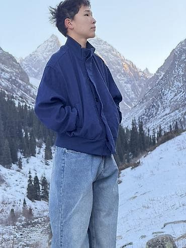 зимние мужские куртки с капюшоном: Бомбер, Осень-весна, Оверсайз, XL — 5