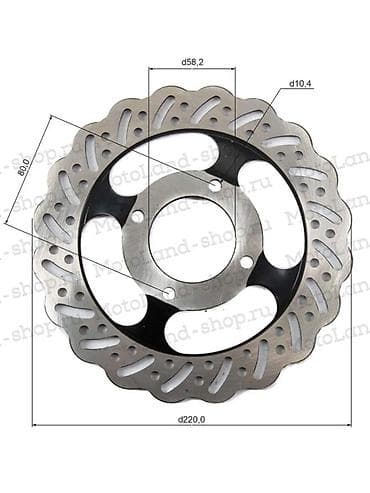 Тормозной диск передний для мото/питбайка Характеристики: - Внешний