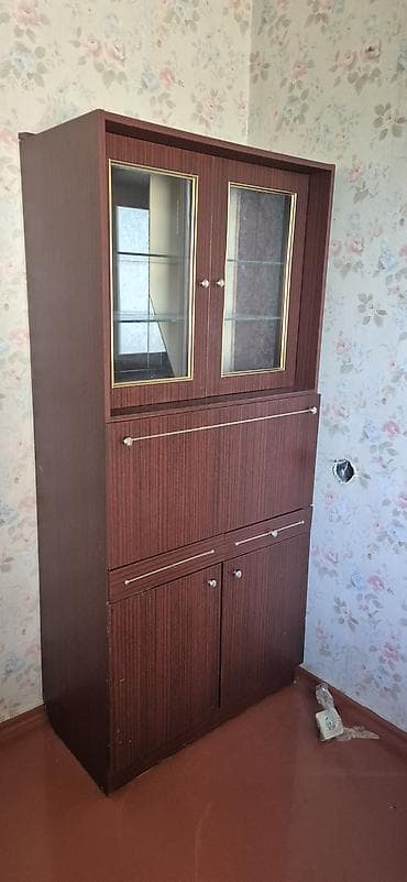 садовые цветы в бишкеке: Гарнитур для зала, Шкаф, ДСП, цвет - Коричневый — 3
