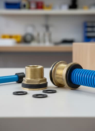 Набор латунных фитингов для труб с резьбой. Включает в себя несколько