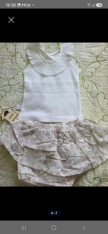 гипюровое боди: Комплект, цвет - Белый — 1