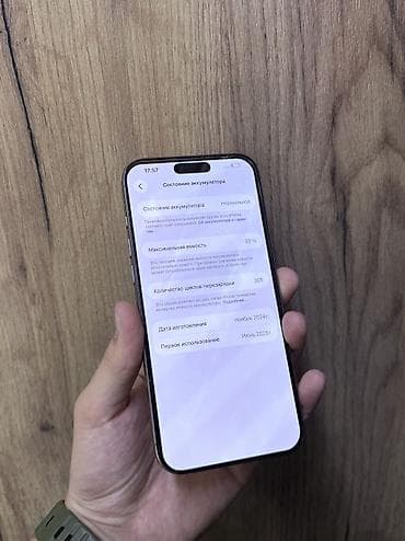 touch id: IPhone 16 Pro Max, Б/у, 256 ГБ, Desert Titanium, Коробка, 93 % — 7