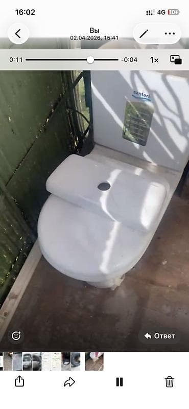 бактерии для туалета: Унитаз Напольный, Б/у, Материал: Керамика — 2