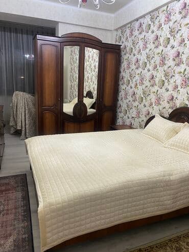 продаю спальный гарнитур бу: Уктоочу бөлмө гарнитуру, Колдонулган, Эки кишилик керебет, Комод, Трюмо, МДФ, Өзү алып кетүү — 6