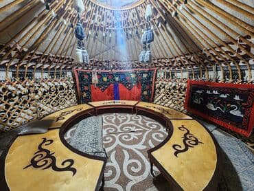 где можно купить палатку для отдыха: Аренда юрты, Каркас Деревянный, 85 баш, Казан, Посуда, Самовар — 4