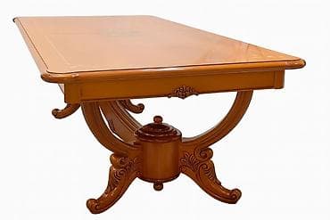 table and chair: Стол раздвижной с резьбой и интарсией Afrodita, массив, размер 210 — 1