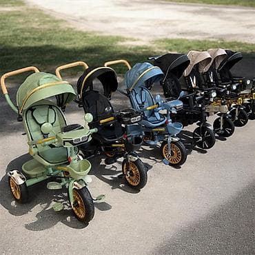 Детский трехколесный велосипед-трансформер с родительской ручкой и