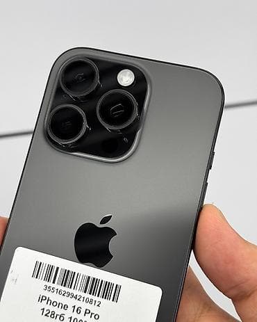 note 21: IPhone 16 Pro, Б/у, 128 ГБ, Black Titanium, Защитное стекло, Чехол, Коробка, В рассрочку, 100 % — 4