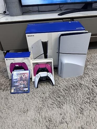 PlayStation 5 slim Комплектация: - Белый DualSense. - Розовый