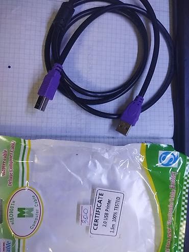 буфер а: USB 2.0 кабель для принтера (A–B) - Разъёмы: USB-A (мальчик) — USB-B — 2
