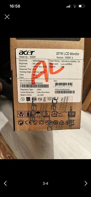 gear s: Монитор, Acer, Новый, LCD, 19" - 20" — 2