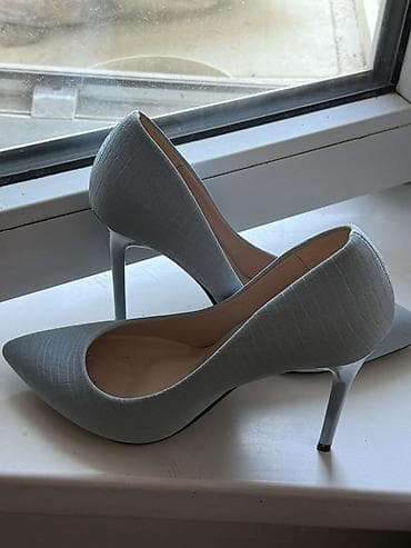 шпилка: Лодочки на шпильке, светло‑голубые — 3