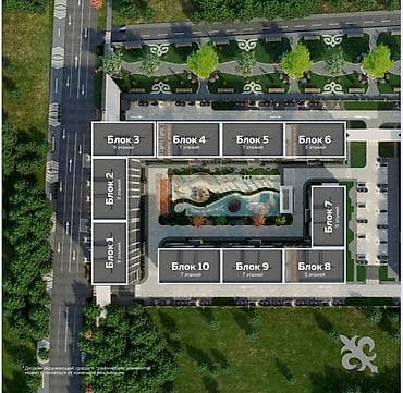 3 комнаты, 97 м², АУЦА Элитка, 2 этаж, ПСО (под самоотделку) — 7