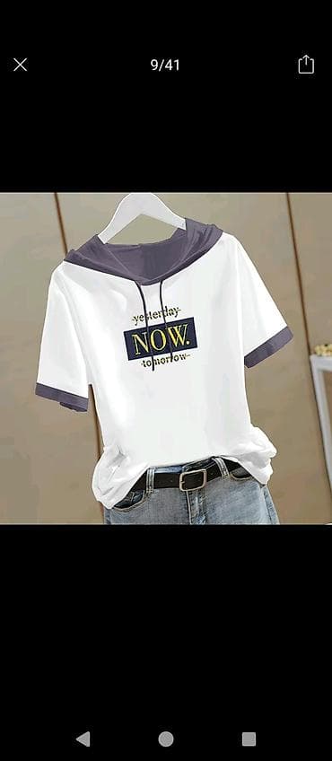 tech flis: Футболка с коротким рукавом и капюшоном «NOW.» - Удобный городской — 4