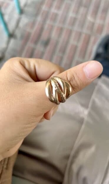 dc dc: Кольцо, Проба 585, Женские, Без вставки, Новый — 2