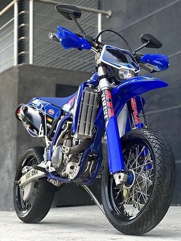 мотоцикл горные: Yamaha WR450F Supermoto — мощный Cупермото в фирменном синем цвете — 2