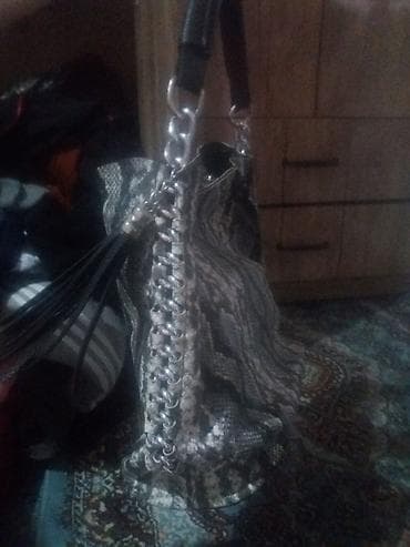 оптом барсетки: Женская сумка-шоппер с принтом под змеиную кожу + съемный внутренний — 9