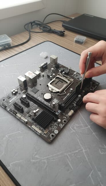 Материнская плата, Б/у, Gigabyte, LGA1150, Mini-ATX, Для ПК