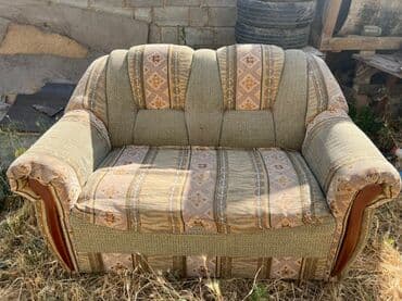диваны бу бишкек: Комплект мягкой мебели, Б/у, Платная доставка, Самовывоз, цвет - Серый — 5