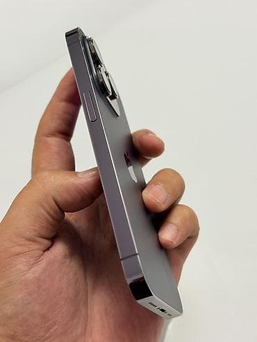 face id: IPhone 14 Pro, Б/у, 128 ГБ, Deep Purple, Защитное стекло, Чехол, 79 % — 2