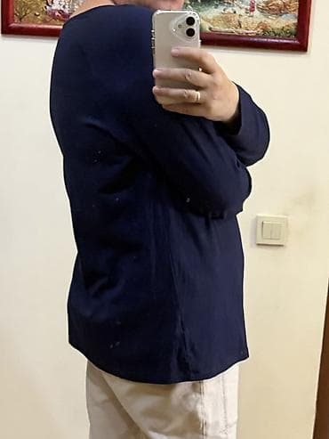 pull bear: Лонгслив, цвет - Синий — 6