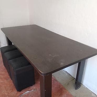 dinner table: Комплект мебели для кафе/столовой: - Банкетки модульные из черного — 2