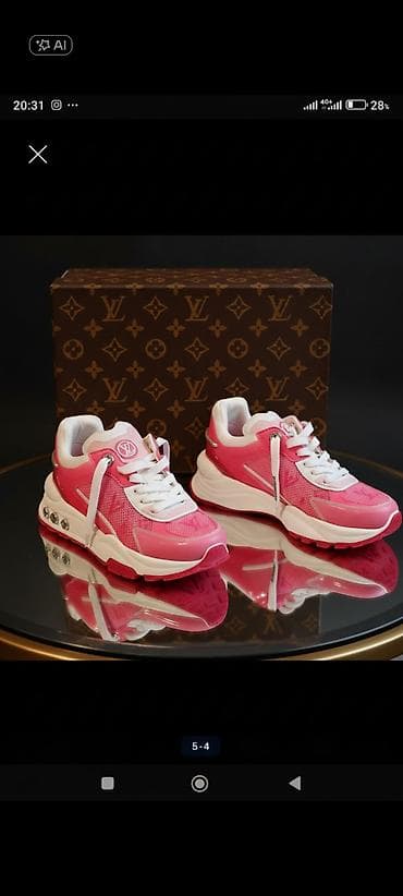 женские розовые рубашки: Кроссовки, 38, Louis Vuitton, Новый, цвет - Розовый — 4