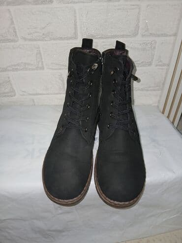 обувь для охоты: Черные демисезонные/зимние ботинки на шнуровке с боковой молнией. - — 4