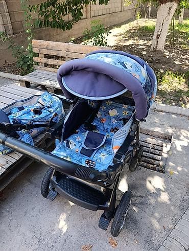 Коляска, цвет - Голубой, Б/у, Самовывоз — 2