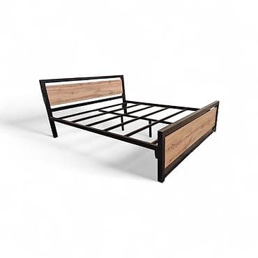 Офисная мебель: Спальный гарнитур, Двуспальная кровать, Металл, цвет - Черный — 5