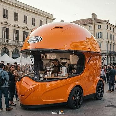 киоска: Мобильные дизайнерские киоски и фудтраки в форме фруктов/грибов — 2