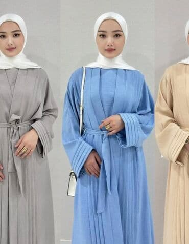 Киреге берилүүчү кийимдер: Күнүмдүк көйнөк, Made in KG, Жай, Узун модель, Зыгыр, Түз, M — 2