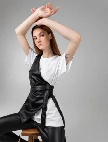 пиджаки женские бишкек: Продаю новый кожаный жилет. Одевала 1 раз. Состояние идеальное. Размер — 2