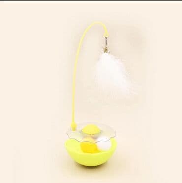 именные ошейники для кошек на заказ: Интерактивная игрушка для кошек «Башня с шариками и пером» - — 4